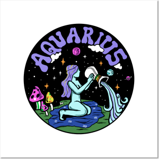 AQUARIUS SIGN Posters and Art